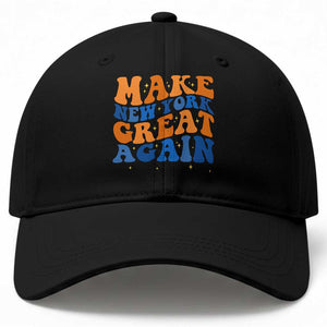 Make New York Great Again Baseball Cap Retro Wave Graphic