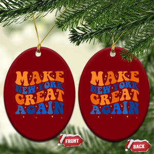 Make New York Great Again Ceramic Ornament Retro Wave Graphic