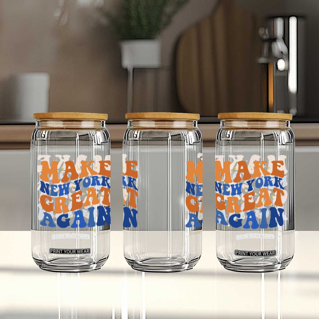 Make New York Great Again Glass Can Retro Wave Graphic TS12 Print Your Wear