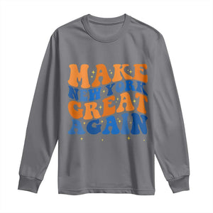 Make New York Great Again Long Sleeve Shirt Retro Wave Graphic