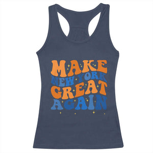Make New York Great Again Racerback Tank Top Retro Wave Graphic