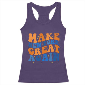 Make New York Great Again Racerback Tank Top Retro Wave Graphic