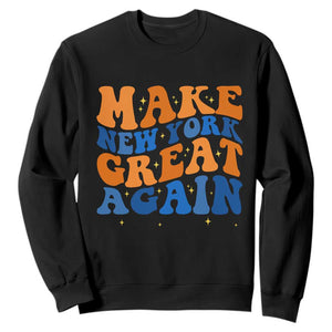 Make New York Great Again Sweatshirt Retro Wave Graphic