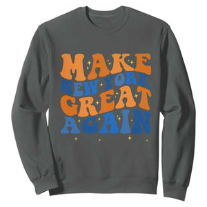 Make New York Great Again Sweatshirt Retro Wave Graphic