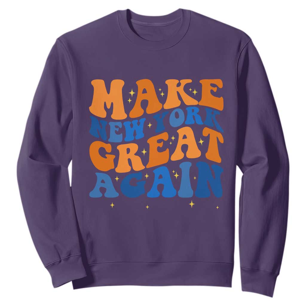 Make New York Great Again Sweatshirt Retro Wave Graphic