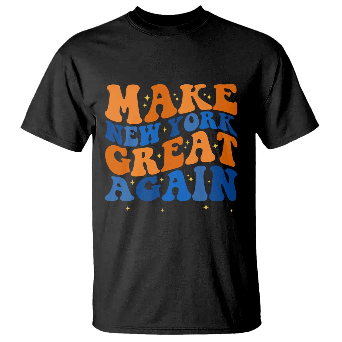 Make New York Great Again T Shirt Retro Wave Graphic TS12 Black Print Your Wear