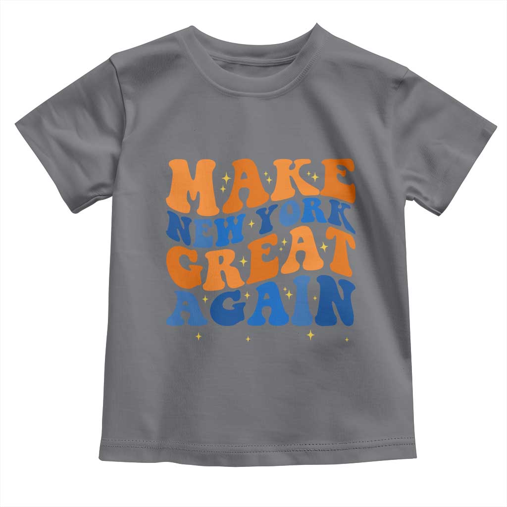 Make New York Great Again Toddler T Shirt Retro Wave Graphic