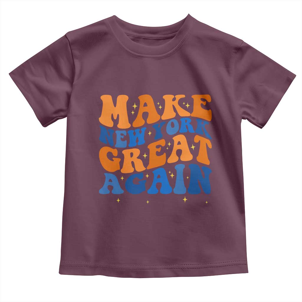 Make New York Great Again Toddler T Shirt Retro Wave Graphic