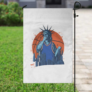Funny Statue Of Liberty Hoops Fan Garden Flag New York Sports Gift
