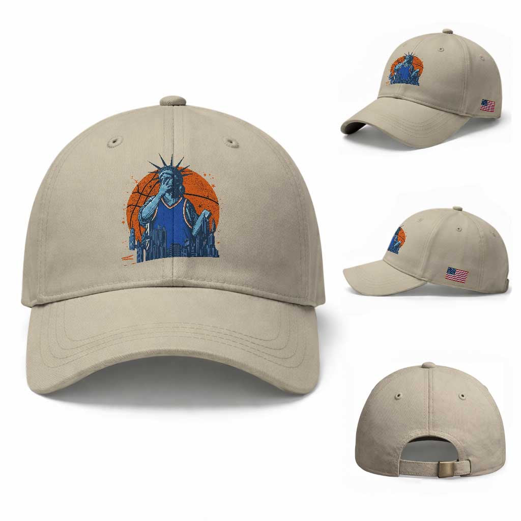 Funny Statue Of Liberty Hoops Fan Baseball Cap New York Sports Gift