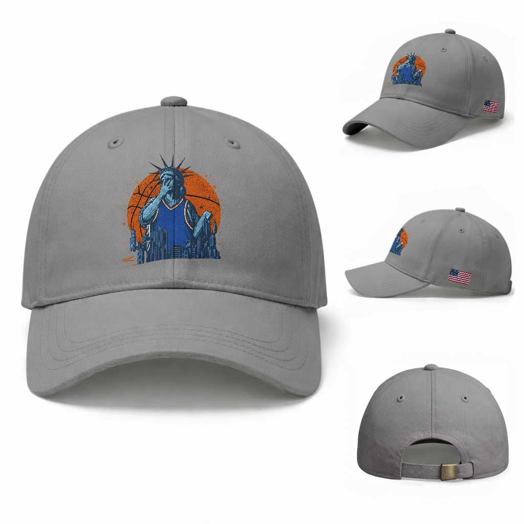 Funny Statue Of Liberty Hoops Fan Baseball Cap New York Sports Gift