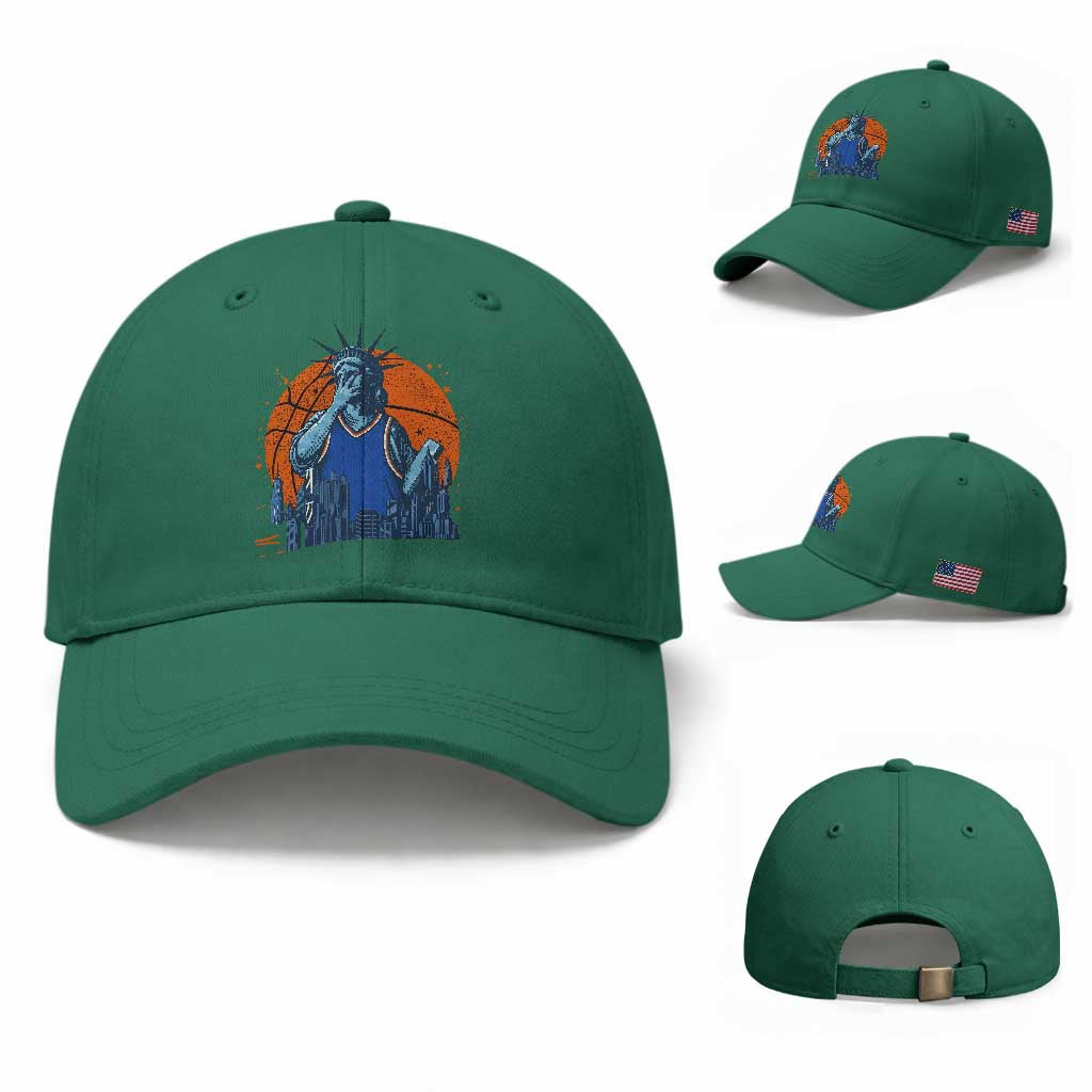 Funny Statue Of Liberty Hoops Fan Baseball Cap New York Sports Gift