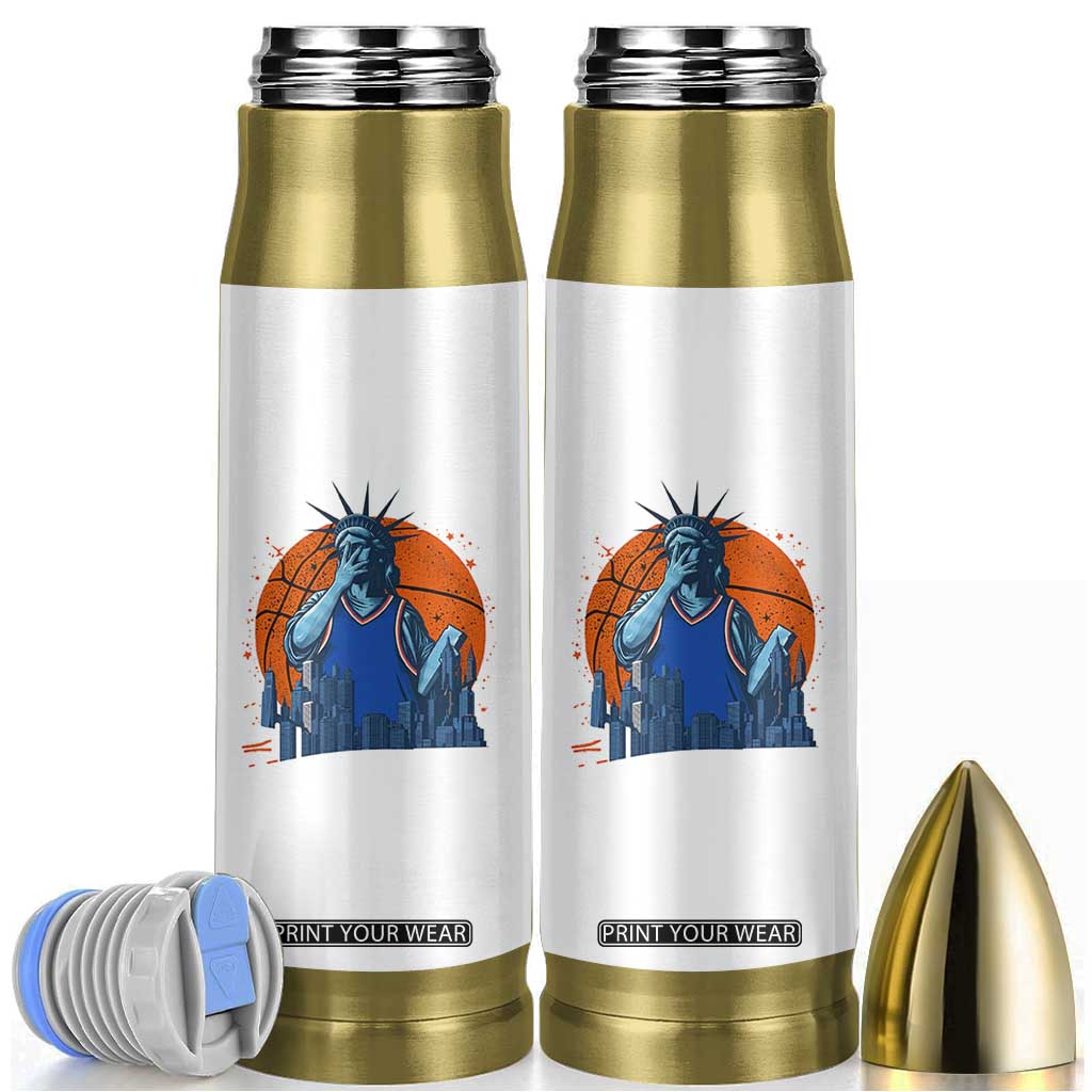 Funny Statue Of Liberty Hoops Fan Bullet Tumbler New York Sports Gift TS12 White Print Your Wear