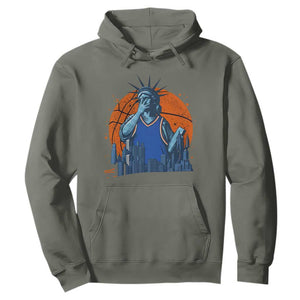 Funny Statue Of Liberty Hoops Fan Hoodie New York Sports Gift