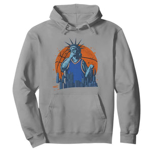 Funny Statue Of Liberty Hoops Fan Hoodie New York Sports Gift