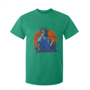 Funny Statue Of Liberty Hoops Fan T Shirt For Kid New York Sports Gift