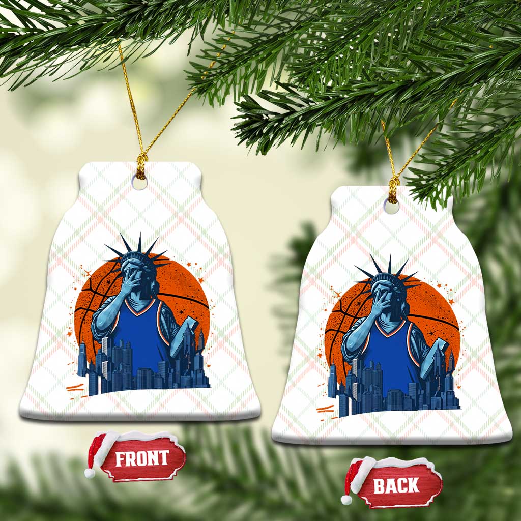 Funny Statue Of Liberty Hoops Fan Ceramic Ornament New York Sports Gift