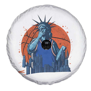 Funny Statue Of Liberty Hoops Fan Spare Tire Cover New York Sports Gift