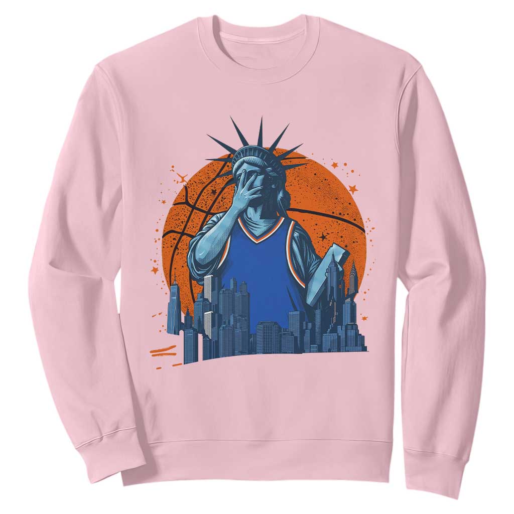 Funny Statue Of Liberty Hoops Fan Sweatshirt New York Sports Gift