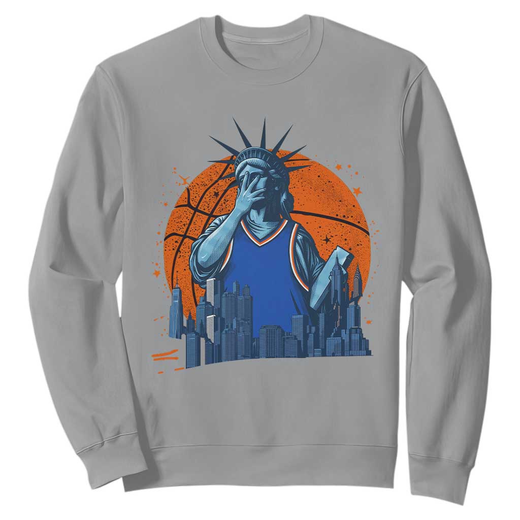 Funny Statue Of Liberty Hoops Fan Sweatshirt New York Sports Gift