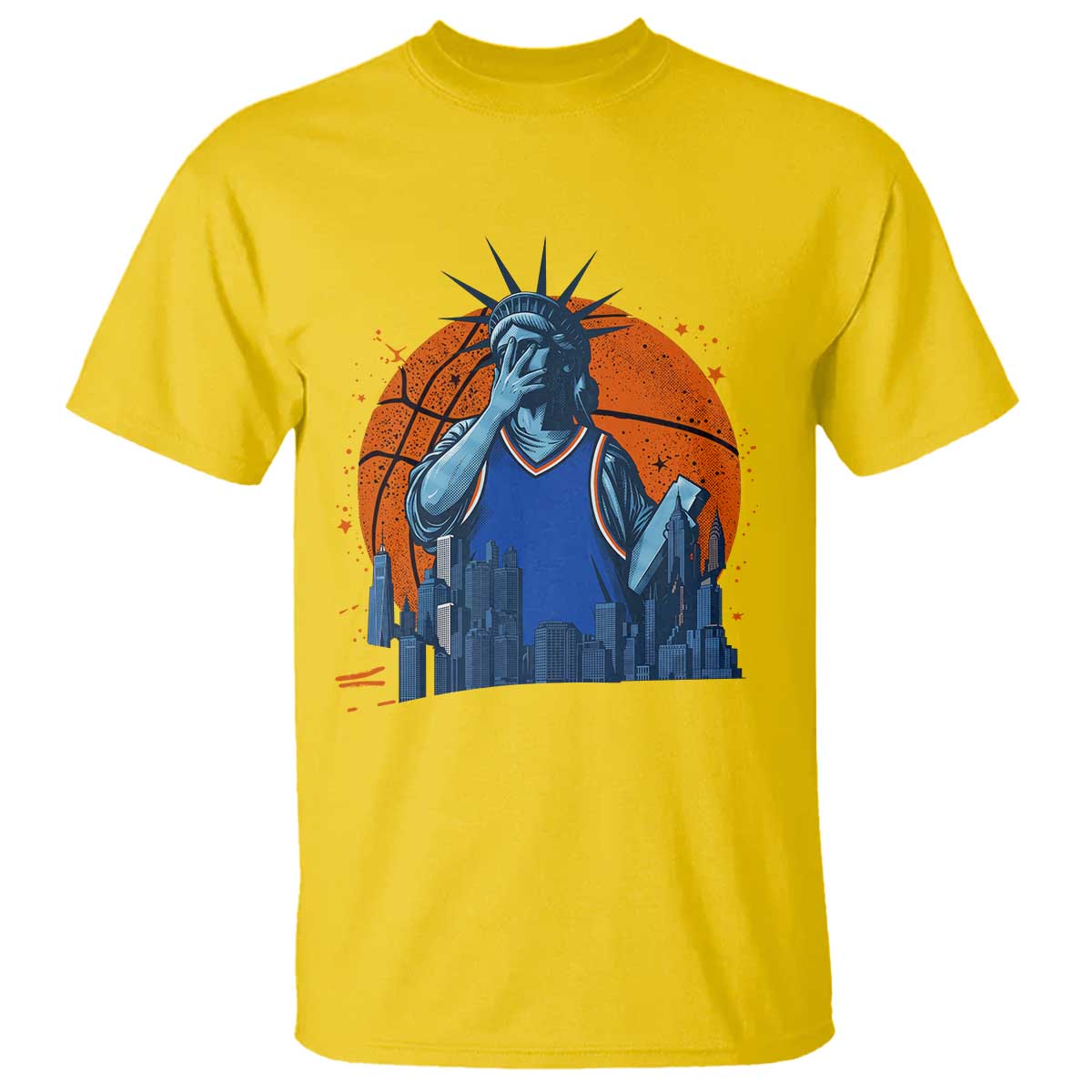 Funny Statue Of Liberty Hoops Fan T Shirt New York Sports Gift