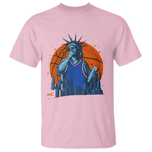 Funny Statue Of Liberty Hoops Fan T Shirt New York Sports Gift