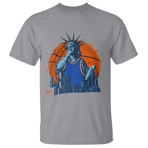 Funny Statue Of Liberty Hoops Fan T Shirt New York Sports Gift