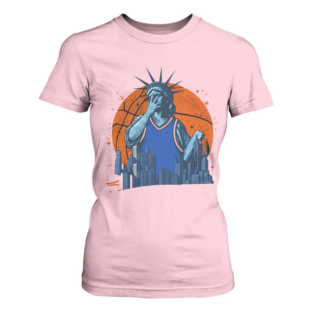 Funny Statue Of Liberty Hoops Fan T Shirt For Women New York Sports Gift