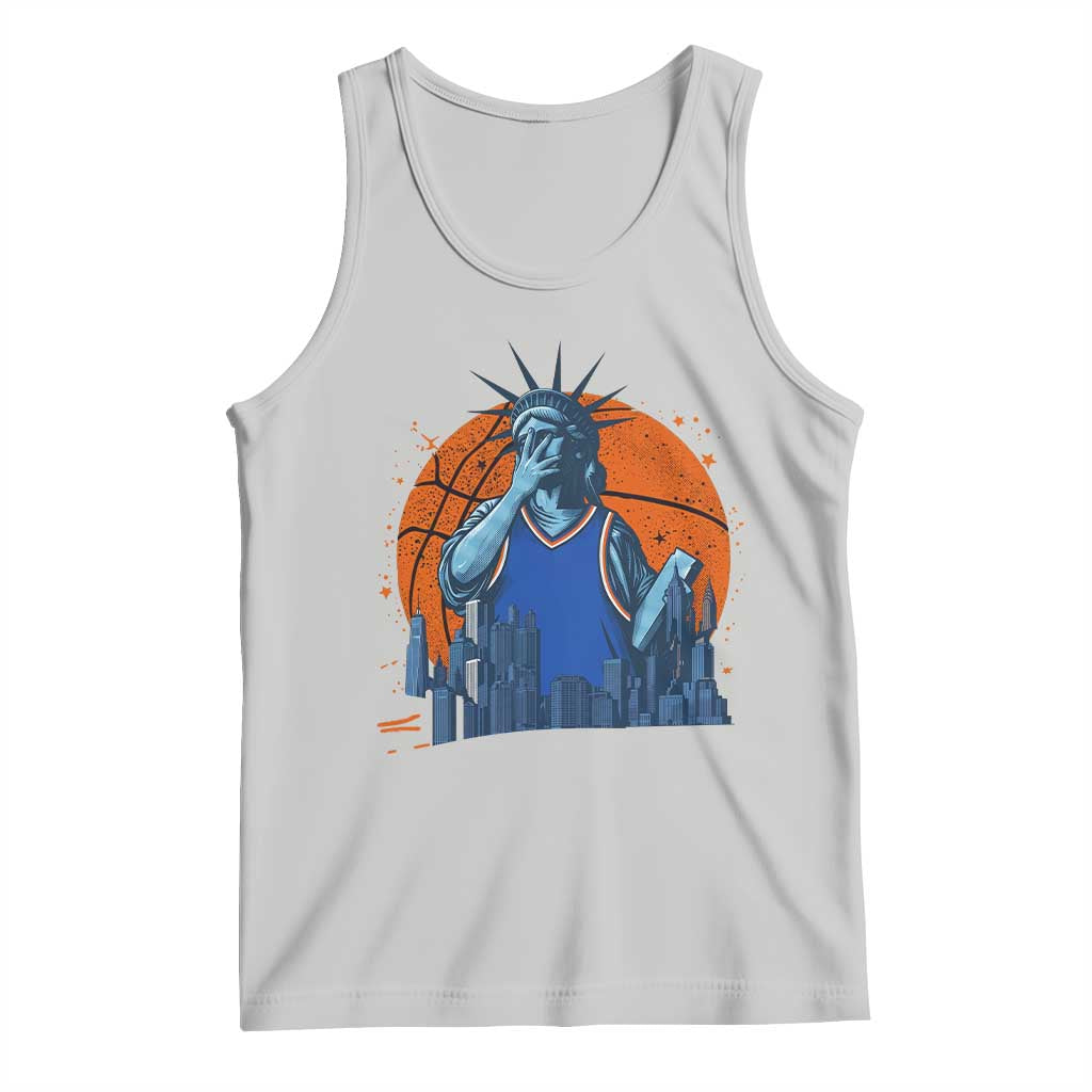 Funny Statue Of Liberty Hoops Fan Tank Top New York Sports Gift