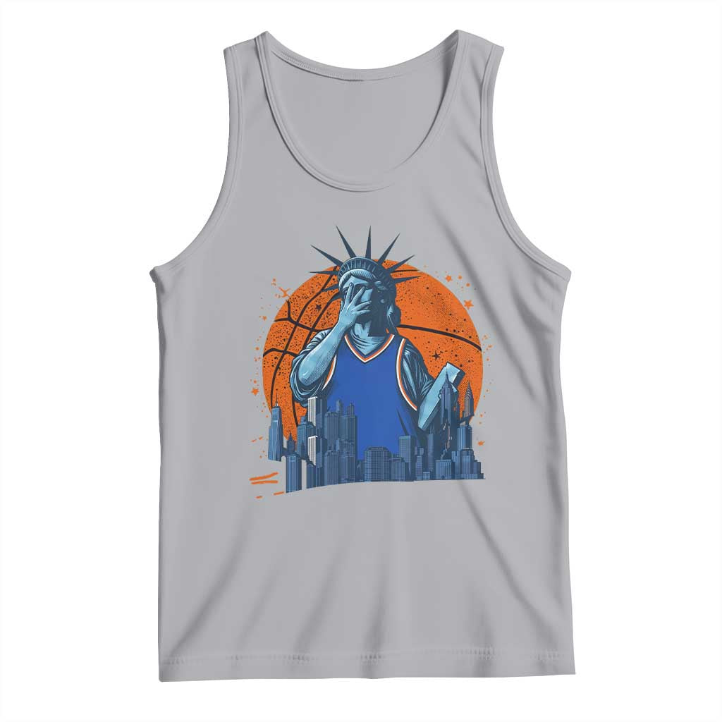 Funny Statue Of Liberty Hoops Fan Tank Top New York Sports Gift