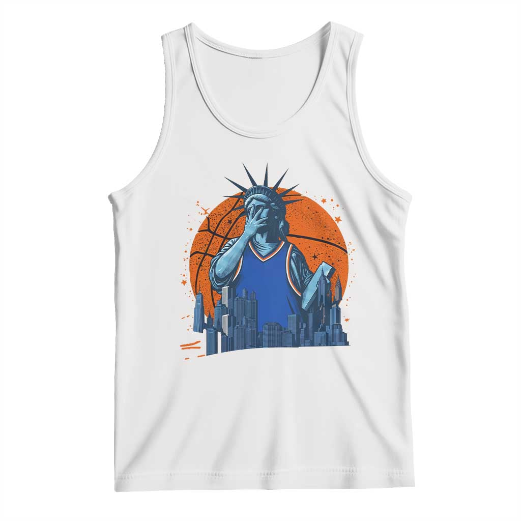 Funny Statue Of Liberty Hoops Fan Tank Top New York Sports Gift