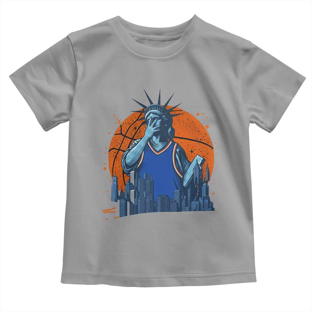 Funny Statue Of Liberty Hoops Fan Toddler T Shirt New York Sports Gift