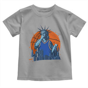 Funny Statue Of Liberty Hoops Fan Toddler T Shirt New York Sports Gift
