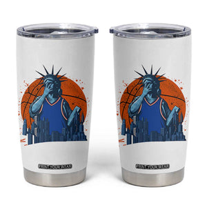 Funny Statue Of Liberty Hoops Fan Tumbler Cup New York Sports Gift