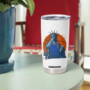 Funny Statue Of Liberty Hoops Fan Tumbler Cup New York Sports Gift