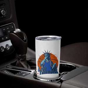 Funny Statue Of Liberty Hoops Fan Tumbler Cup New York Sports Gift