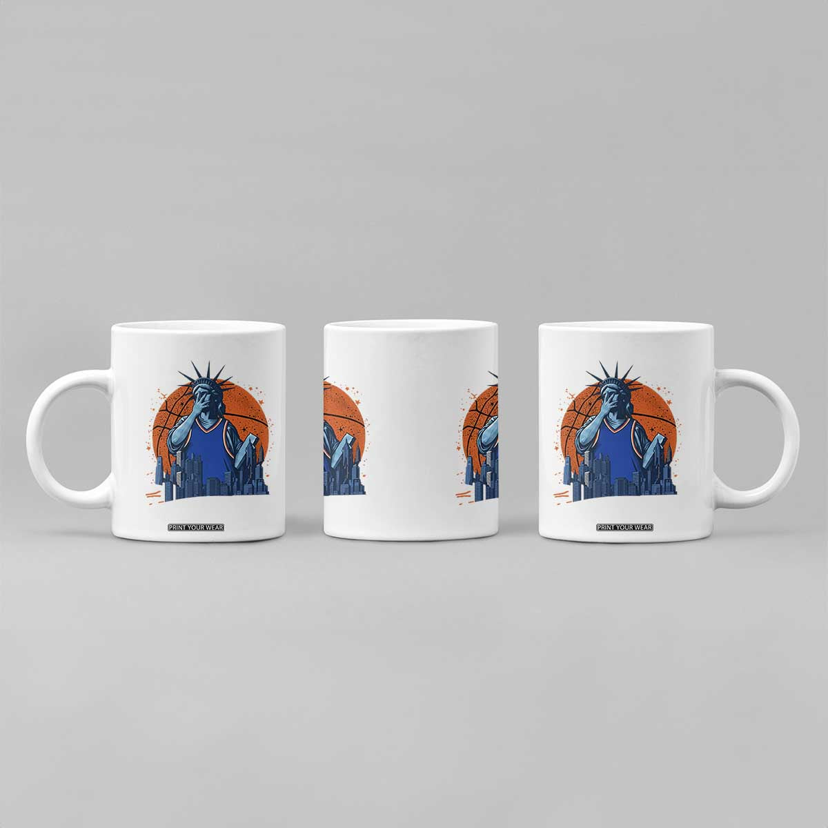 Funny Statue Of Liberty Hoops Fan Coffee Mug New York Sports Gift