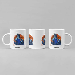 Funny Statue Of Liberty Hoops Fan Coffee Mug New York Sports Gift