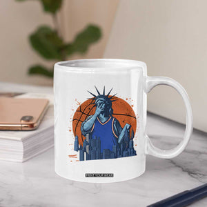Funny Statue Of Liberty Hoops Fan Coffee Mug New York Sports Gift
