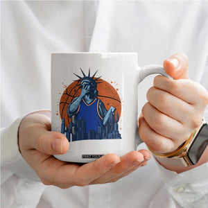 Funny Statue Of Liberty Hoops Fan Coffee Mug New York Sports Gift