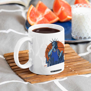 Funny Statue Of Liberty Hoops Fan Coffee Mug New York Sports Gift