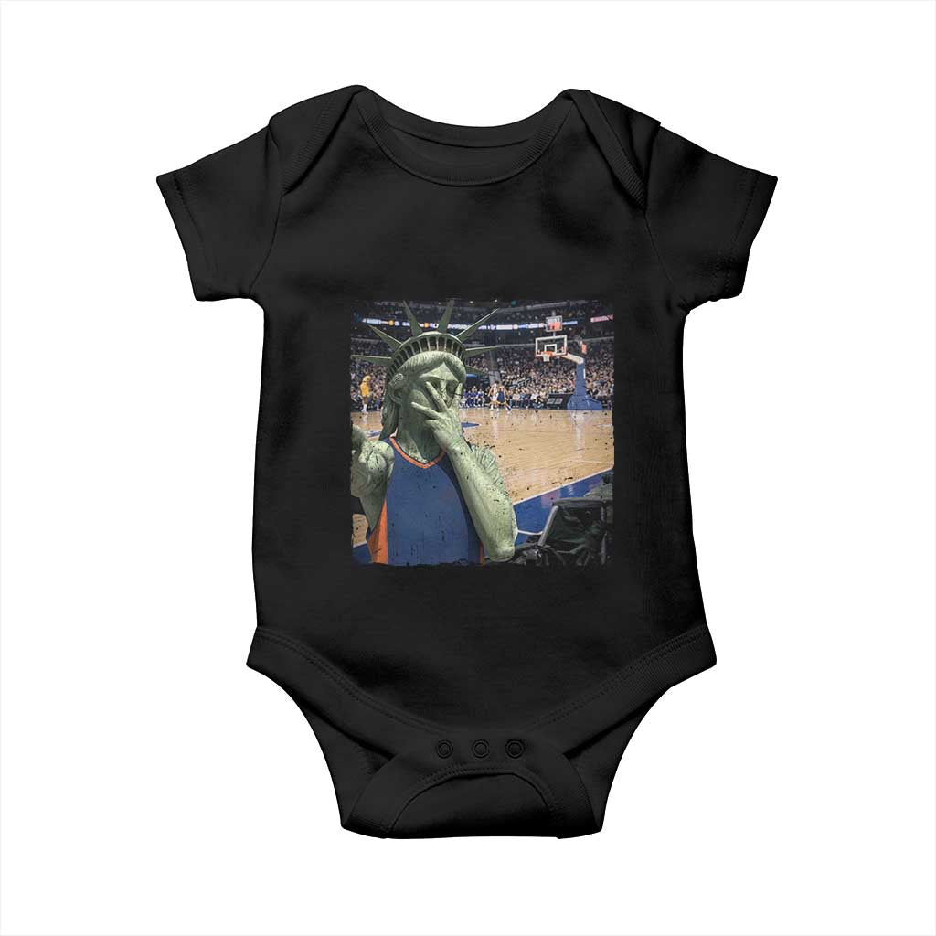 Funny Statue Of Liberty Basketball Selfie Graphic Baby Onesie