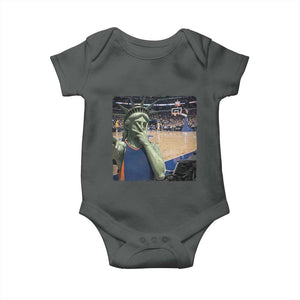 Funny Statue Of Liberty Basketball Selfie Graphic Baby Onesie