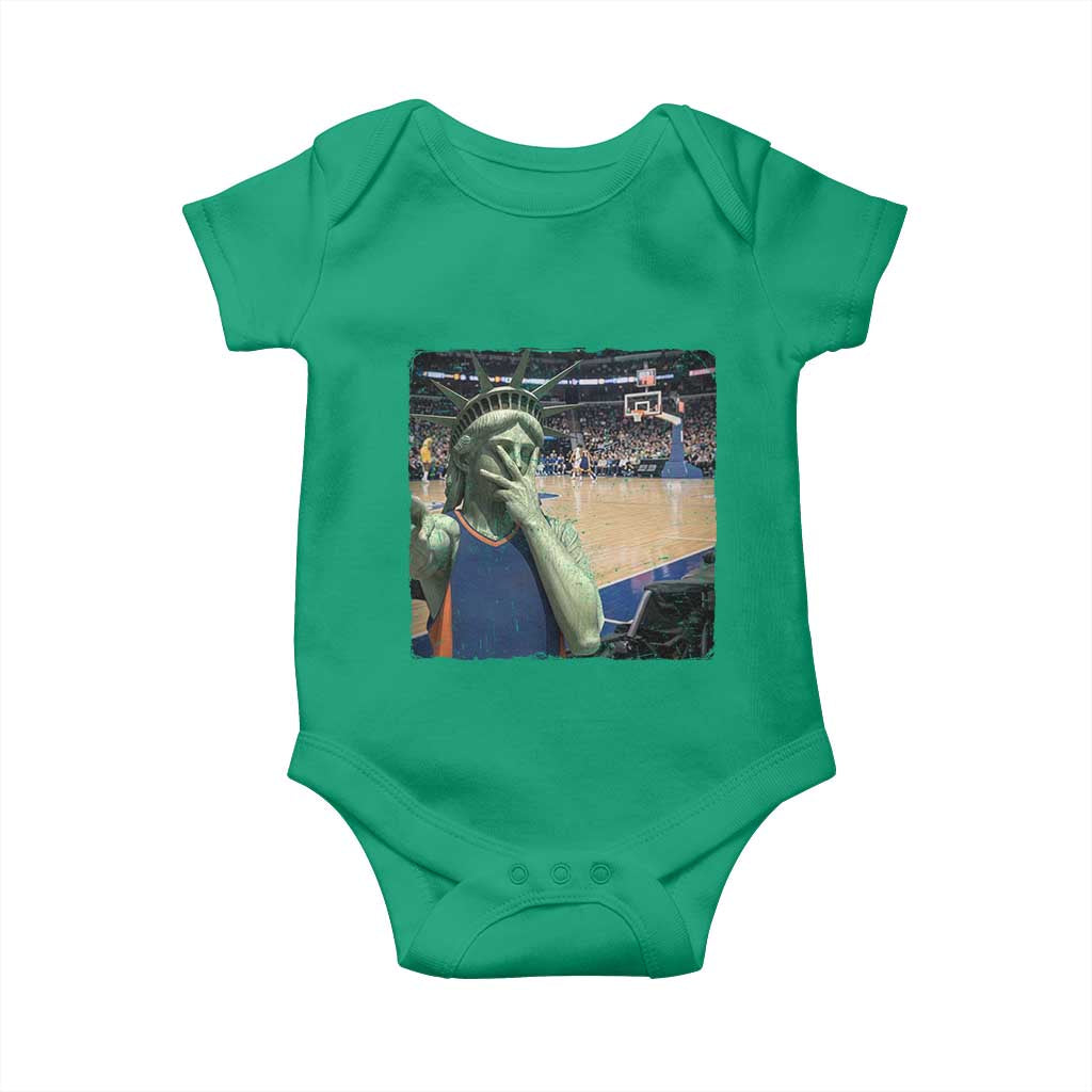 Funny Statue Of Liberty Basketball Selfie Graphic Baby Onesie