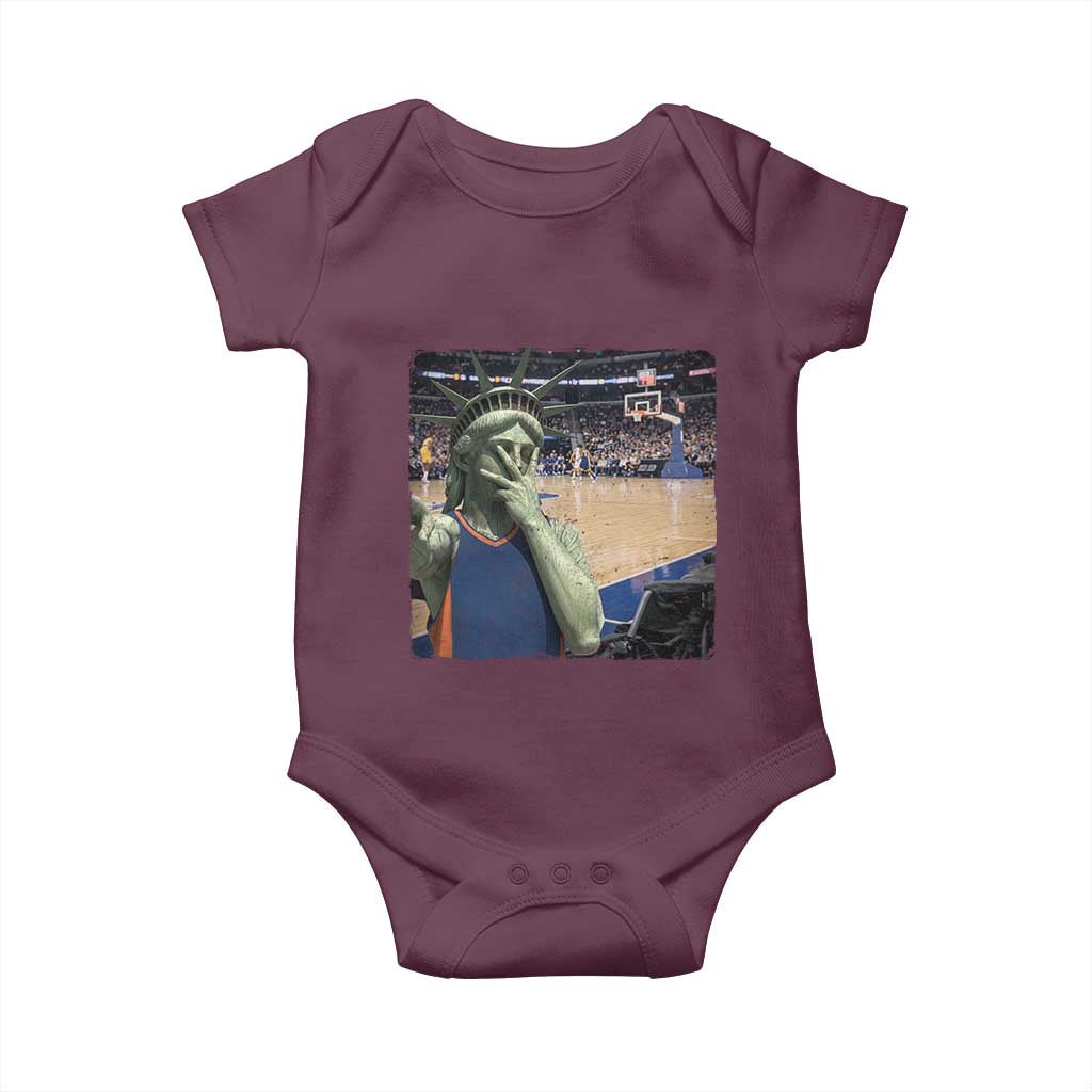 Funny Statue Of Liberty Basketball Selfie Graphic Baby Onesie