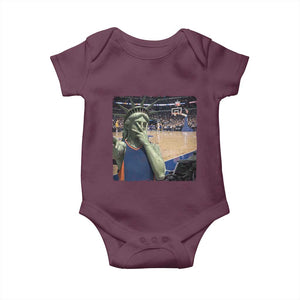 Funny Statue Of Liberty Basketball Selfie Graphic Baby Onesie