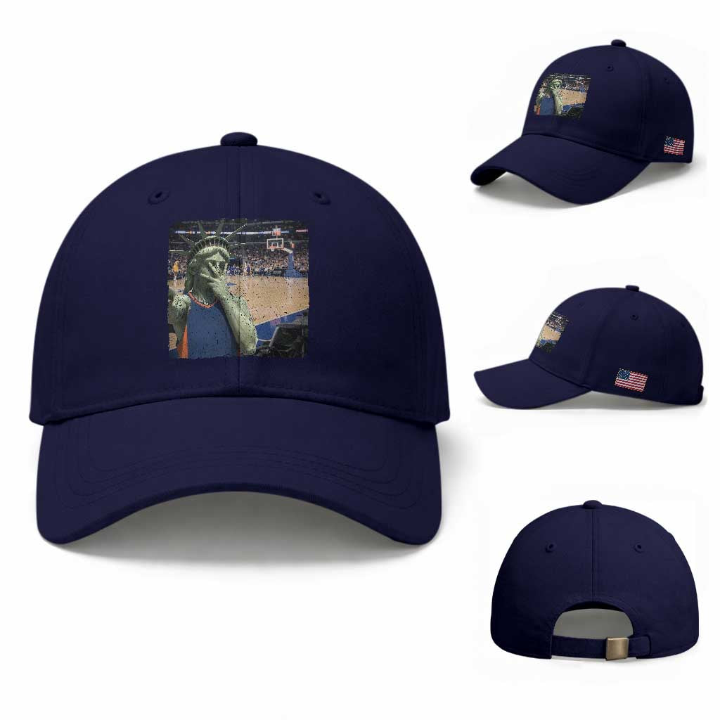Funny Statue Of Liberty Basketball Selfie Graphic Baseball Cap