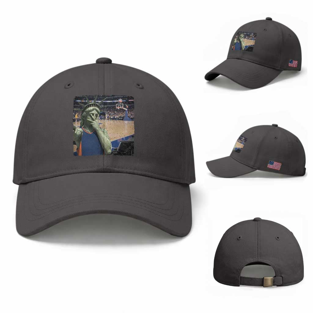 Funny Statue Of Liberty Basketball Selfie Graphic Baseball Cap