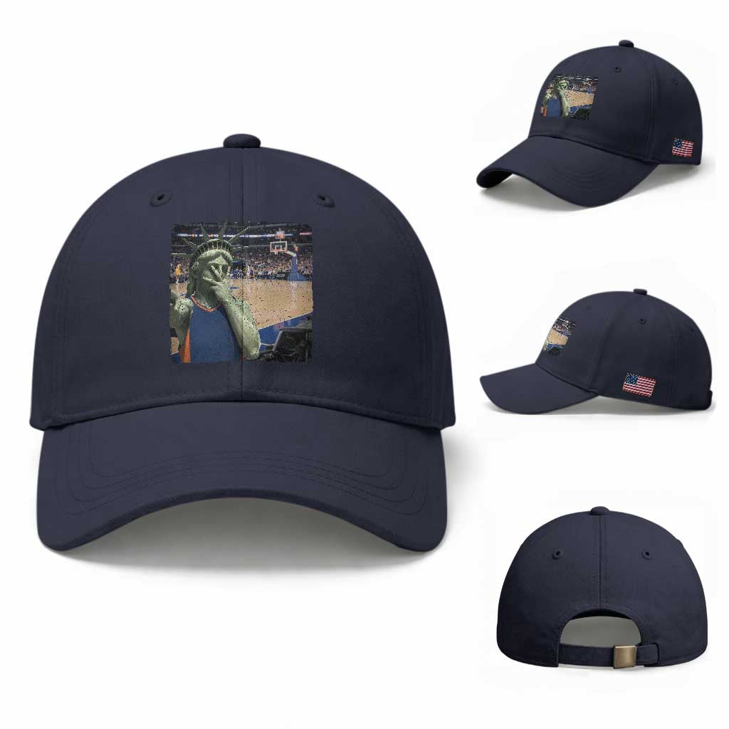 Funny Statue Of Liberty Basketball Selfie Graphic Baseball Cap
