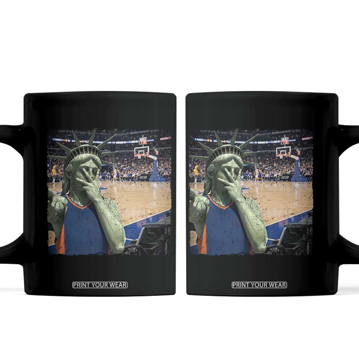 Funny Statue Of Liberty Basketball Selfie Graphic Coffee Mug